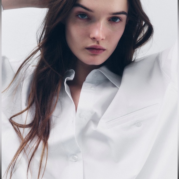 ZARA Oversized Garbadine Shirt - Picture 8 of 10